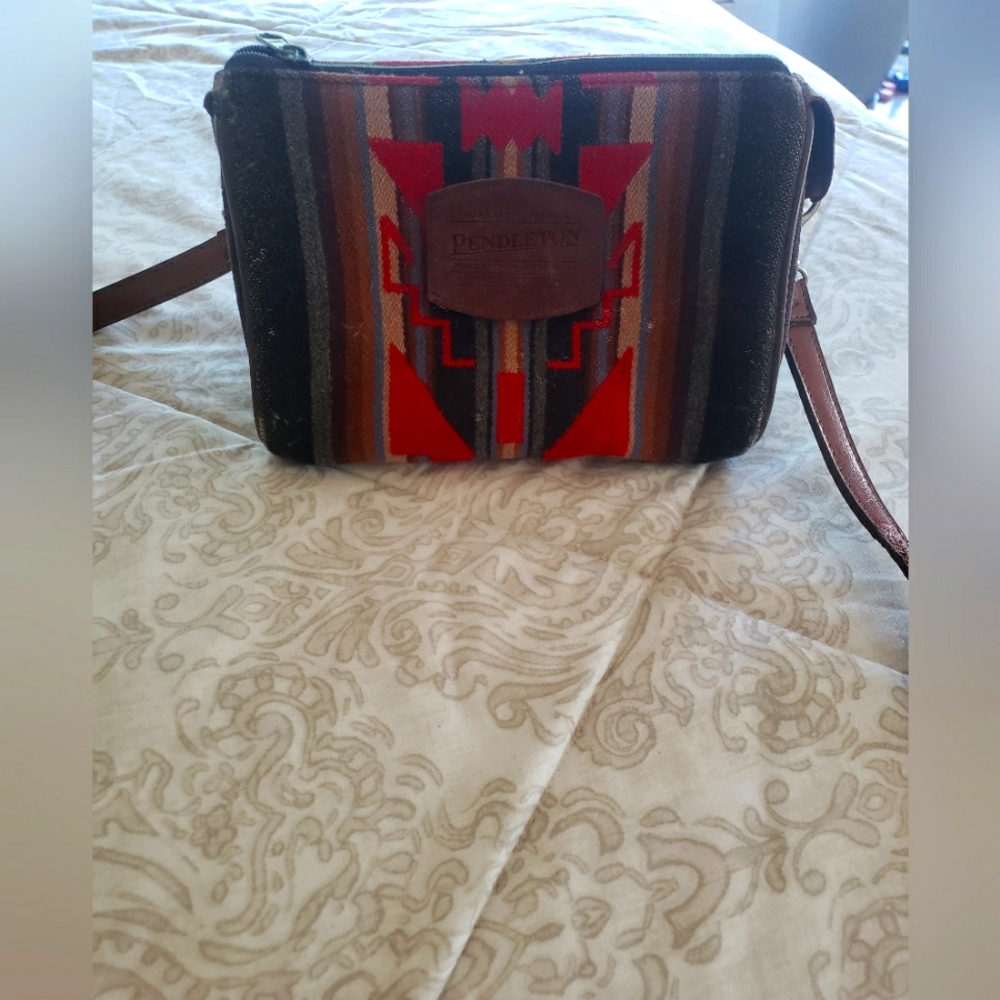 Pendleton wool cross body purse